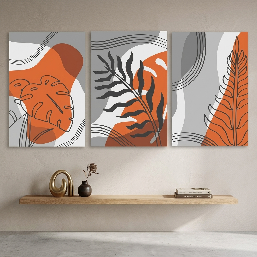 Abstract Minimalist Wall Art Frames Set Of 3