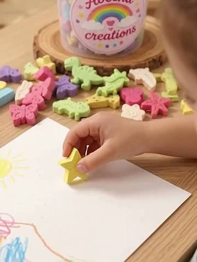 Abeeha Creations Fun-Shaped Kids Chalk Tub view 3