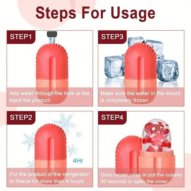 Silicone Ice Cube Roller Massager for Face - Reusable Massage Silicone Ice Mold view 3