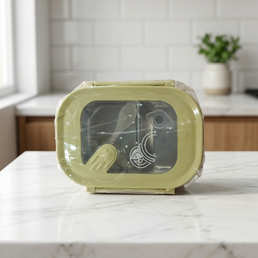 Lunch Box SS Half n Half Design | Random Color