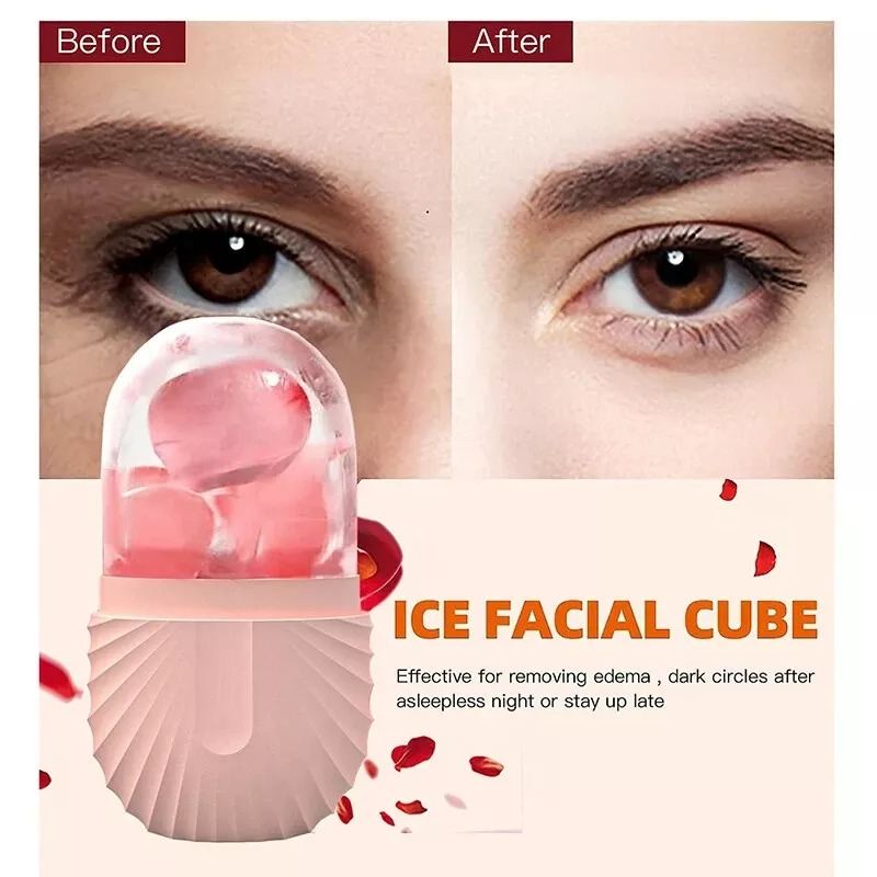 Silicone Ice Cube Roller Massager for Face - Reusable Massage Silicone Ice Mold view 2