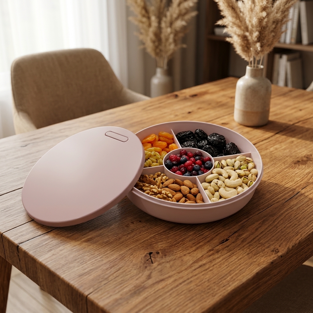 Modern Compartment Dry Fruit Serving Box view 2