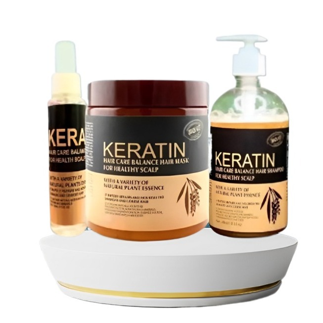 3 in 1 Hair Keratin Mask, Shampoo And Serum Deal, Pack Of 3