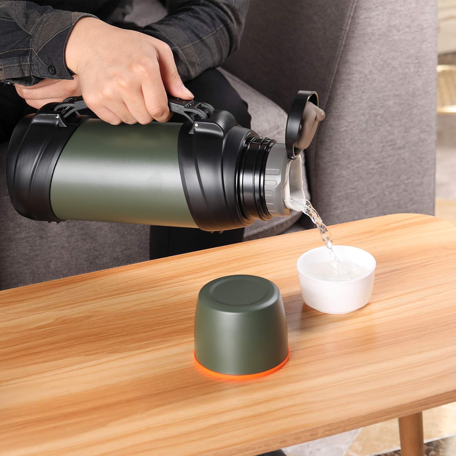 2L LOKPESCO Stainless Steel Thermos Flask Water Bottle