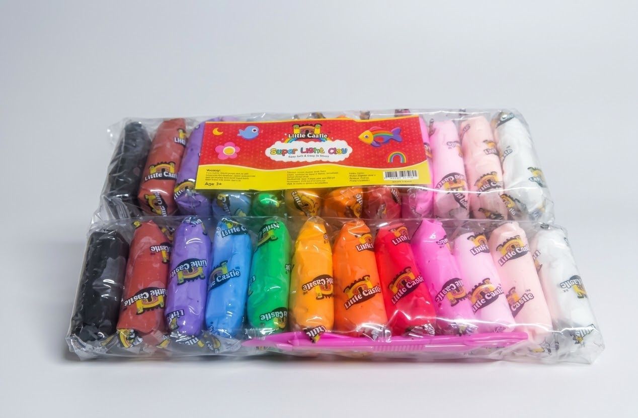 12 Colour Super Light Air Dry Polymer Modeling Clay Set With Plastic Sculpting Tools For Creative Arts And Crafts view 3