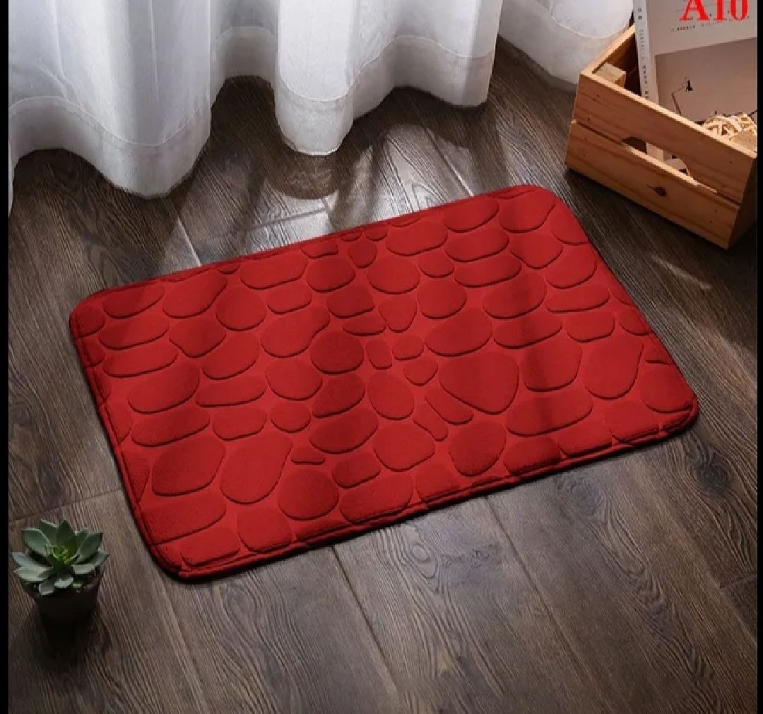 Ultra Soft 3D Cobblestone Velvet Door Mat (38x58 cm) view 3