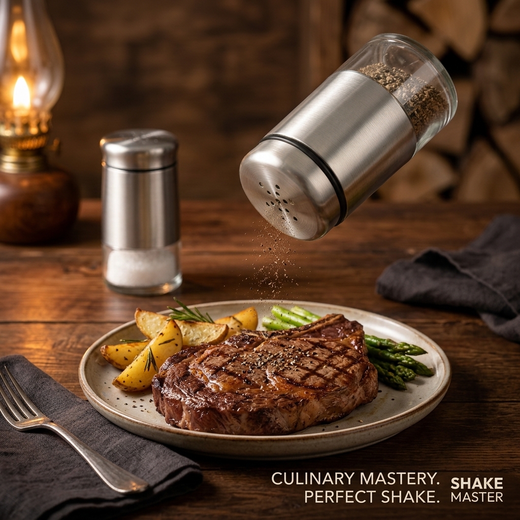 Salt & Pepper Stainless Steel Shaker Set (2 Pieces)