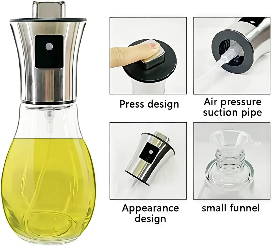 Stainless Steel Oil Sprayer Bottle - 180ml view 2