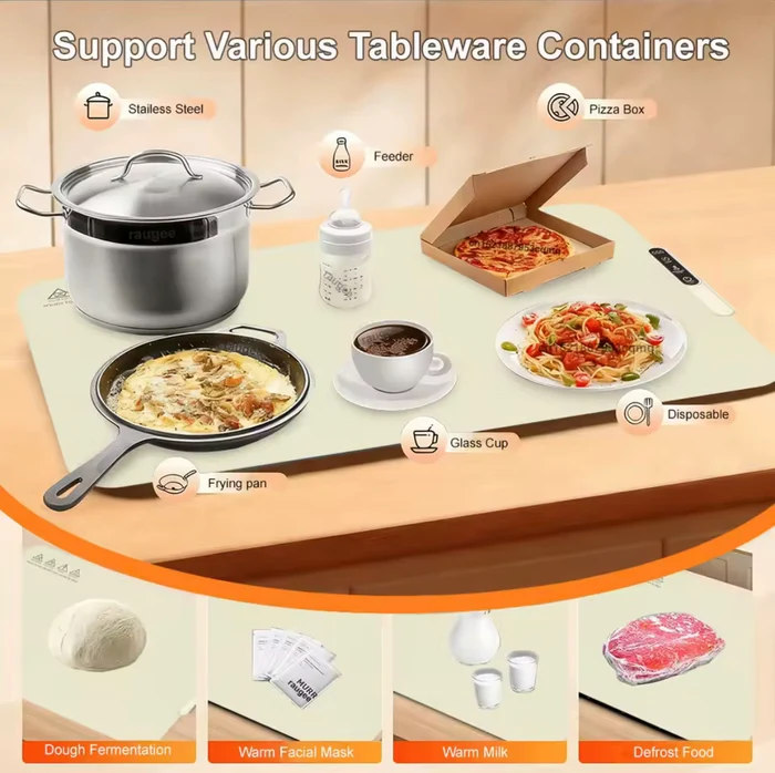 Leather Heated Board - Food Warmer & Warming Tray view 3