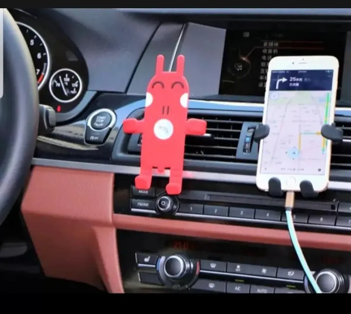 Car Phone Holder – Adjustable Grill Mount for All Mobiles Random Color and Design view 2