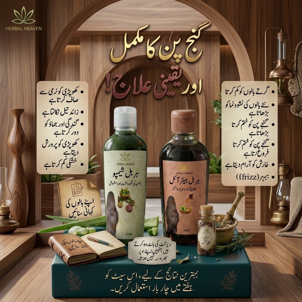 Anti-Baldness Herbal Hair Regrowth Combo Kit (Oil + Shampoo) 200ml | 100% Organic Miracle Formula