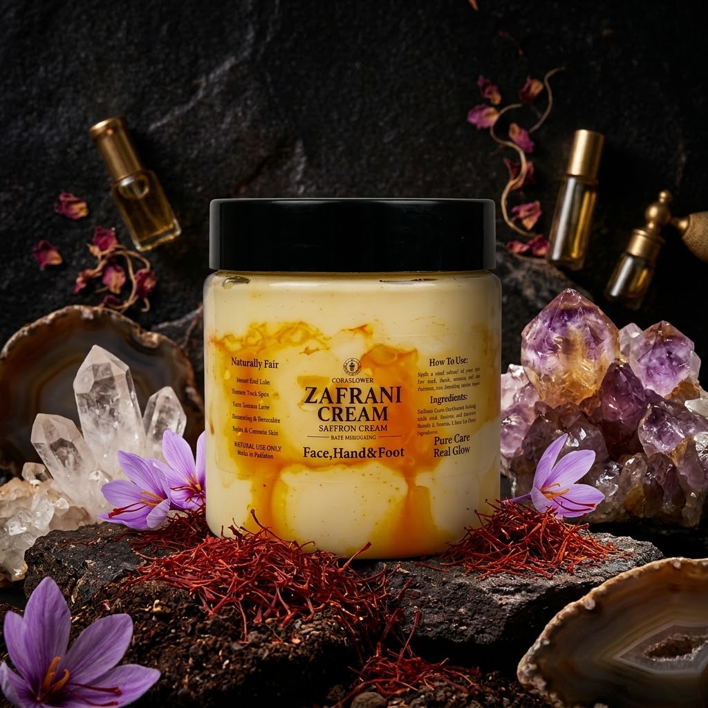 Zafrani Cream Saffron Skin Whitening Cream For Face, Hand & Feet - 500gm Pure Care Real Glow