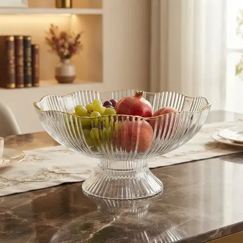 Acrylic Fruit Basket with Detachable Stand view 2