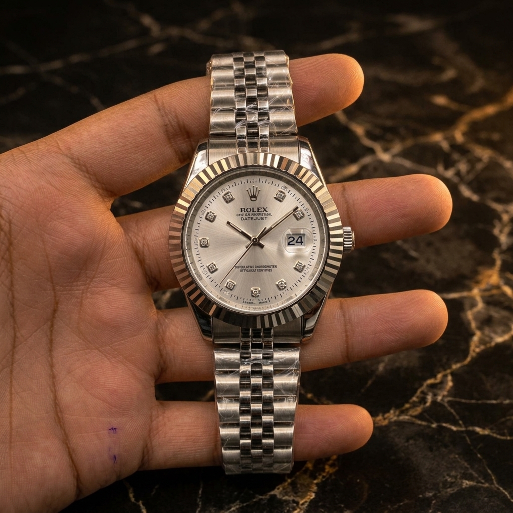 Rolex Stylish Dial Watch Classic Analog Wristwatch For Men - Without Box view 3