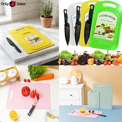 3in 1 cutting Board set strong,Hygienic and easy -to-clean cutting Board | Random Color