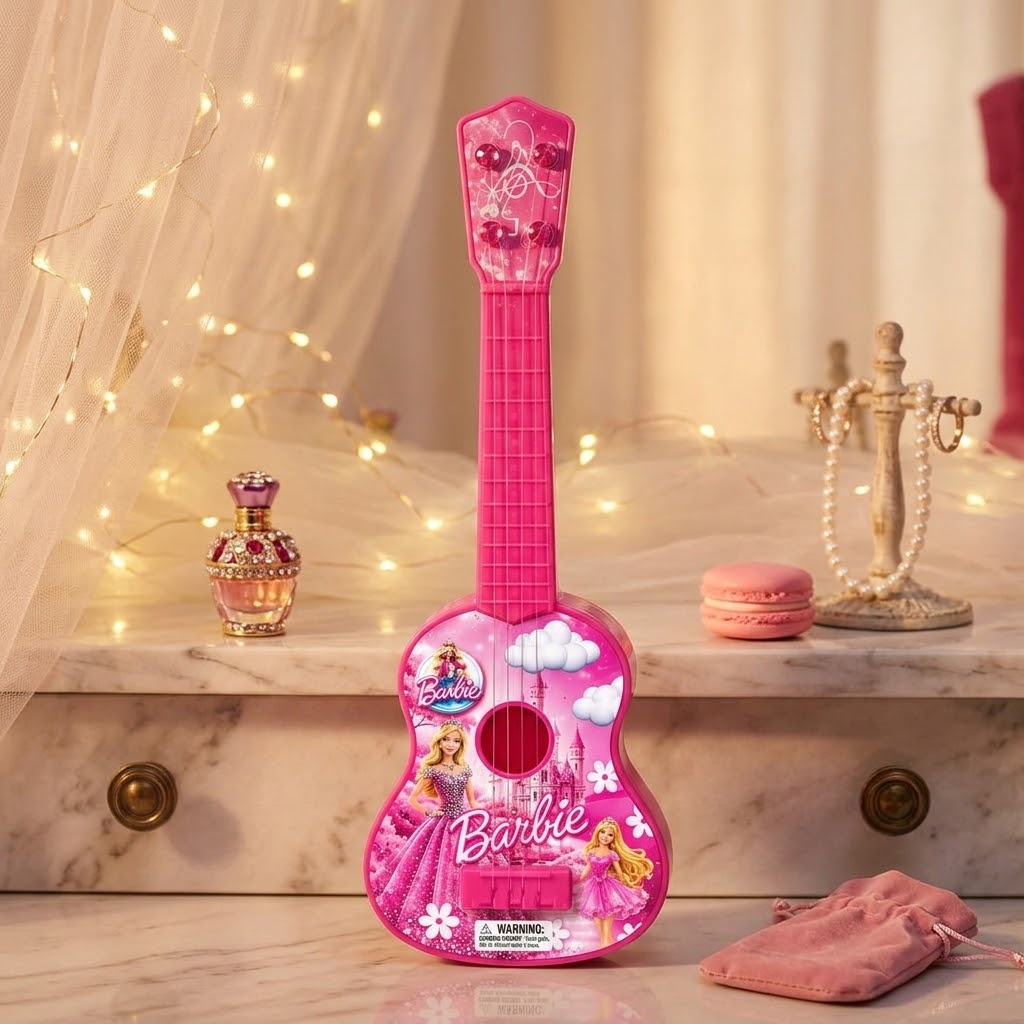 Kids Barbie Toy Guitar For Kids 3+ Ages