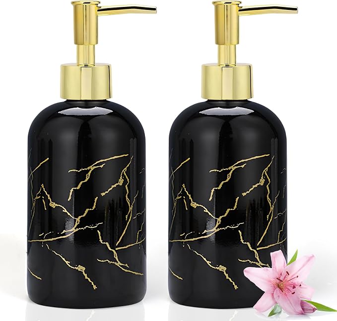 Soap Dispenser Black Glossy Marble view 4