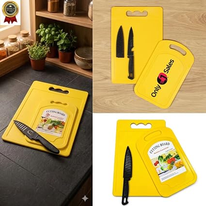 3in 1 cutting Board set strong,Hygienic and easy -to-clean cutting Board | Random Color view 3
