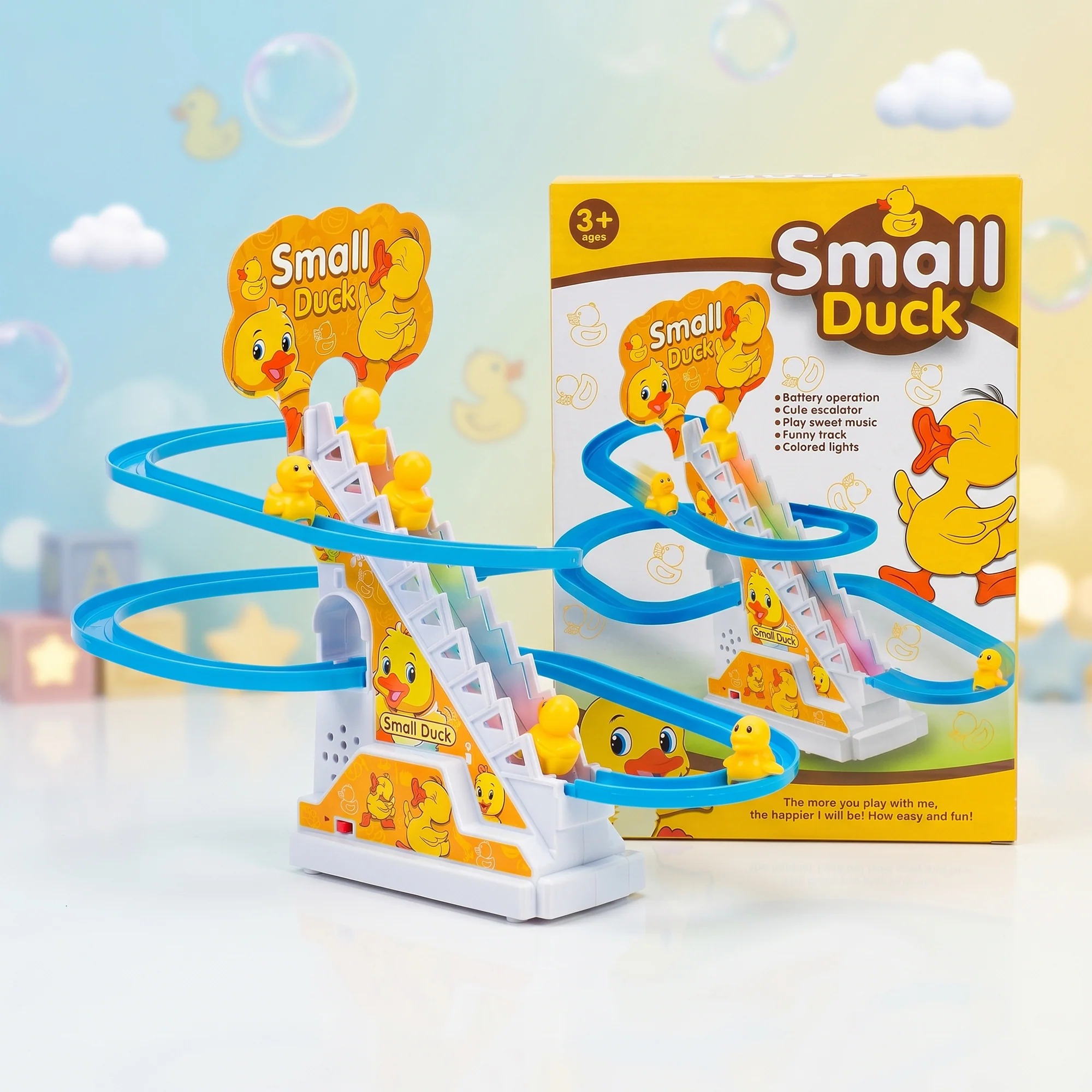 Small Duck Stair Climbing Toy with Music & Lights view 3