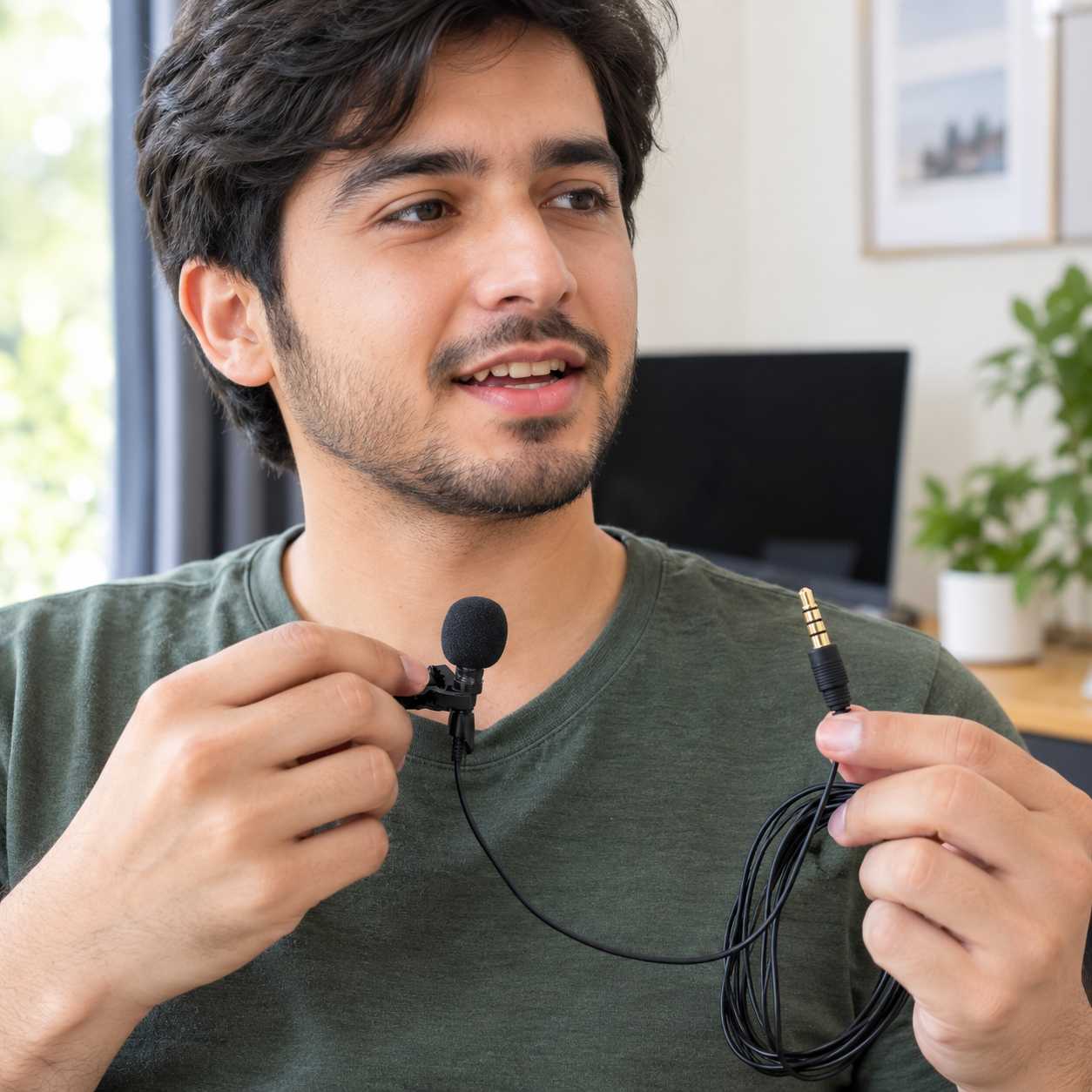 Professional Wired Lavalier Microphone with 3.5mm Jack